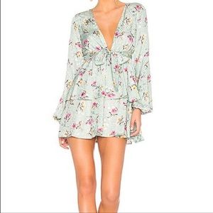 Majorelle Mint Green Floral Dress